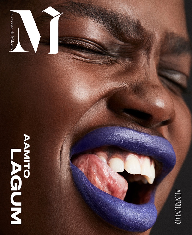 Aamito Lagum Models Bold Makeup in M Magazine Milenio