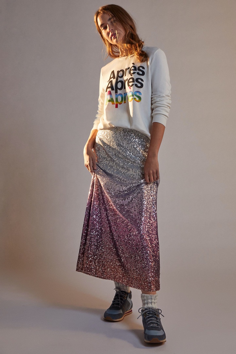 Anthropologie Leticia Sequined Maxi Skirt $168