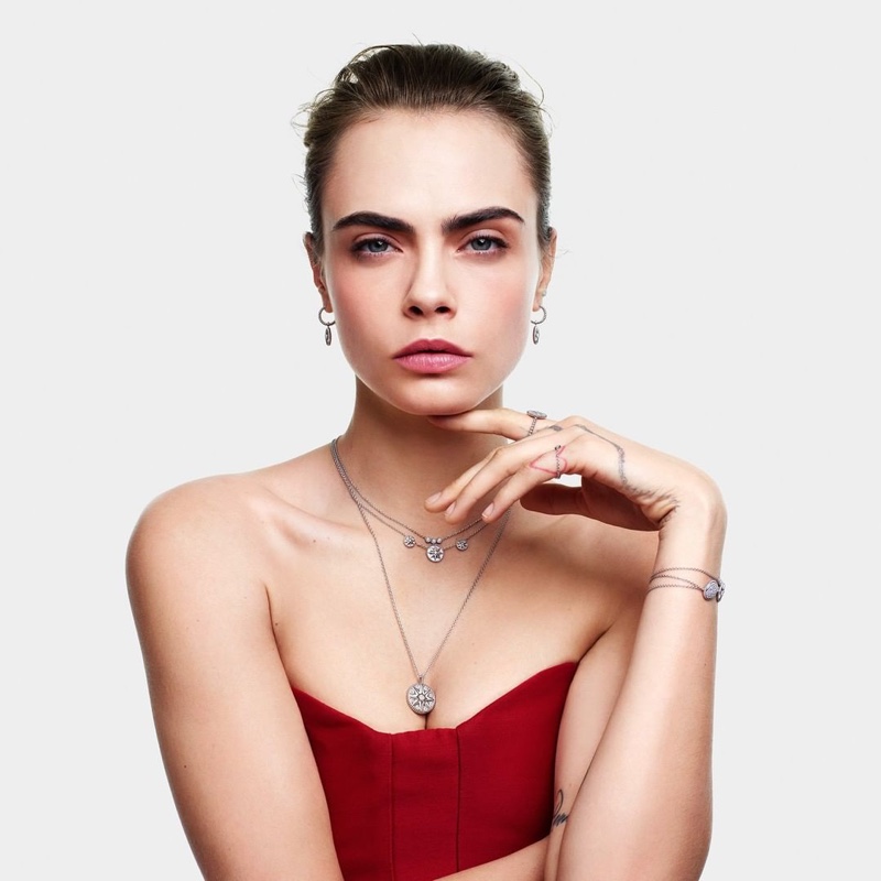 Cara Delevingne stars in Dior Joaillerie Christmas 2020 campaign.