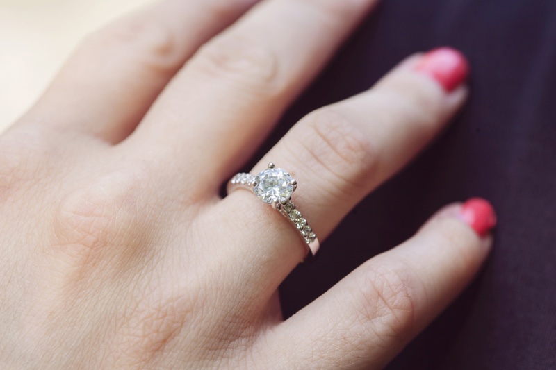 Closeup Classic Engagement Ring