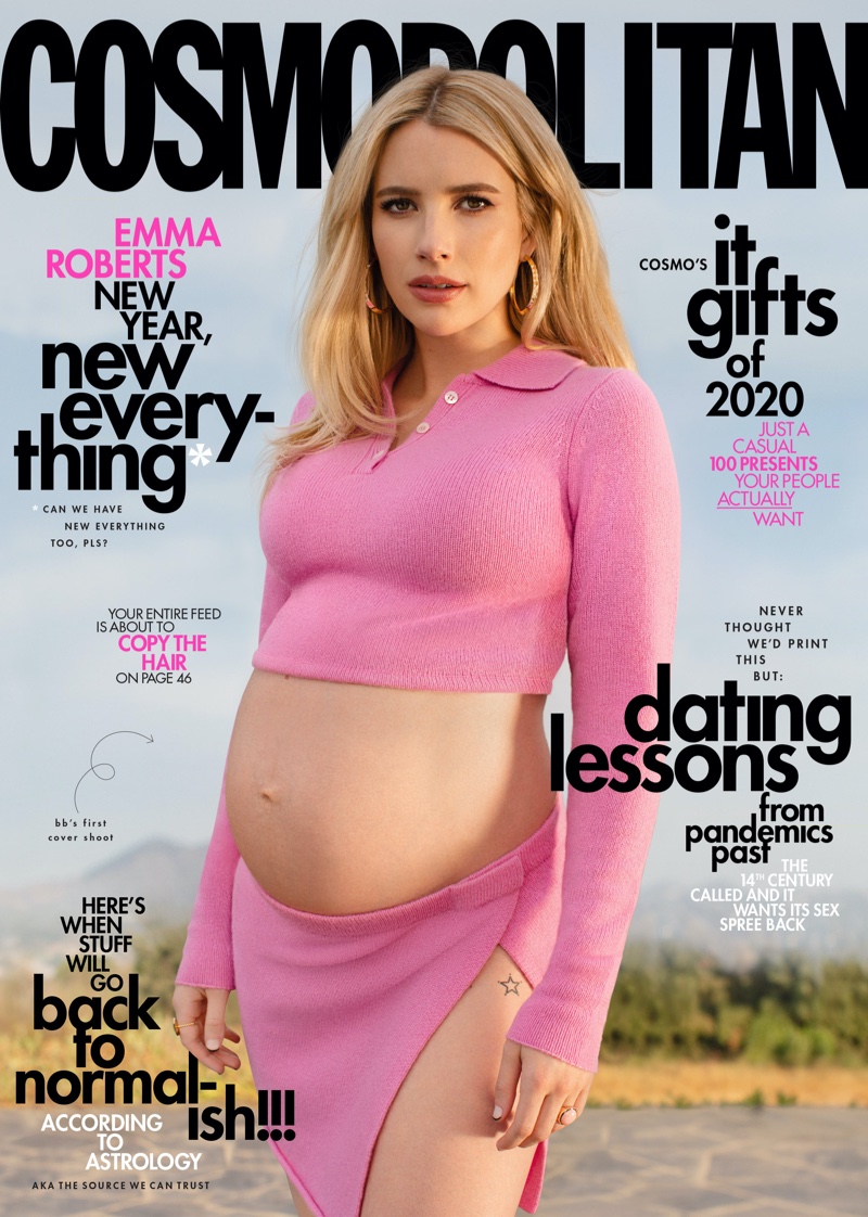 Emma Roberts on Cosmopolitan December/January 2020.21 Cover.