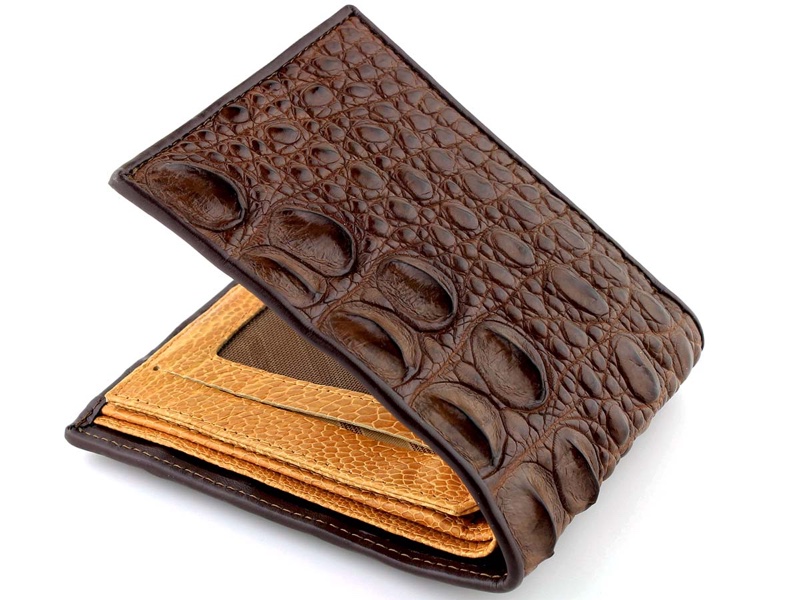 Genuine Crocodile Wallet Brown