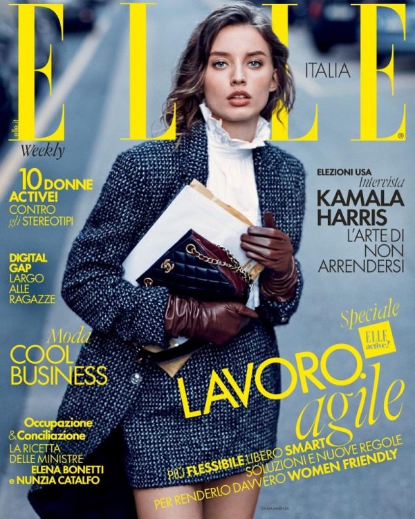 Giulia Maenza ELLE Italy 2020 Cover Fashion Editorial