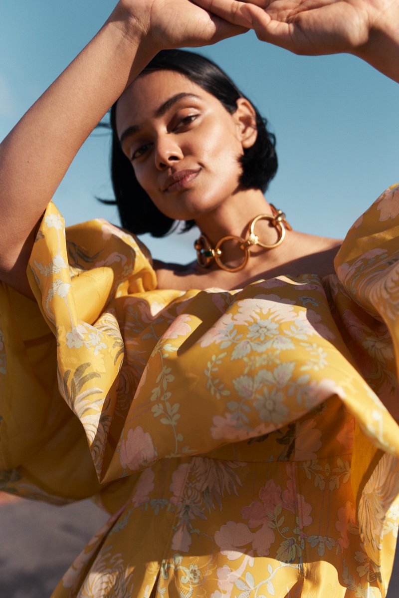 Zinnia Kumar poses for H&M Conscious Exclusive fall-winter 2020 campaign.