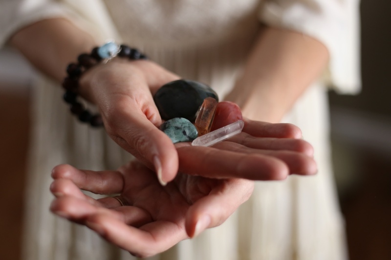 Hands Woman Holding crystals