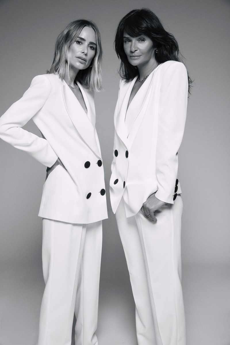 ANINE BING x Helena Christensen feature suiting for capsule collection.