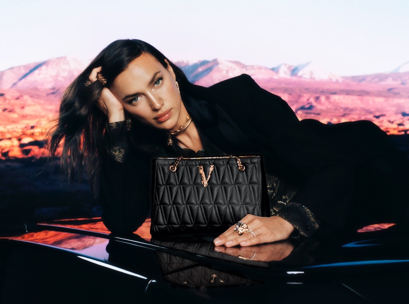 Irina Shayk stars in Versace Holiday 2020 campaign.