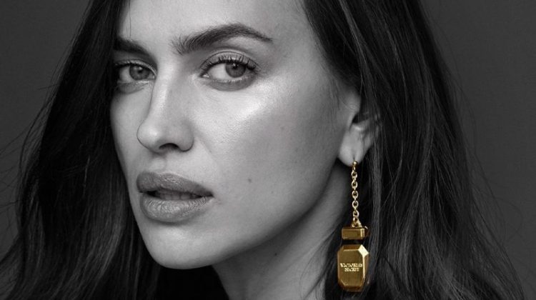 Irina Shayk stars in Victoria's Secret Bombshell Gold fragrance campaign.