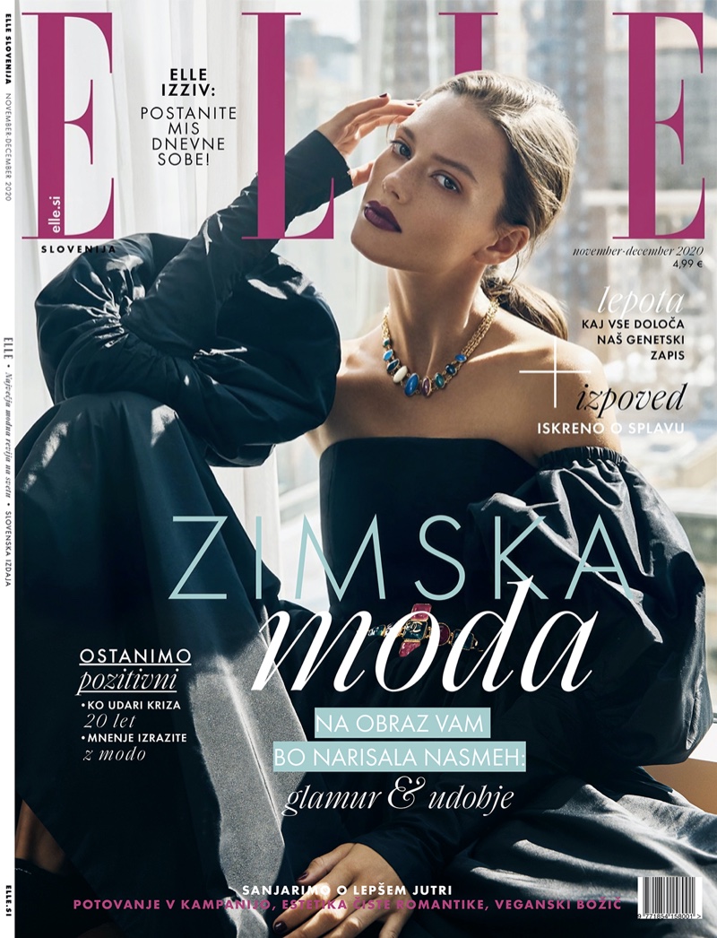 Jasmine Dwyer on ELLE Slovenia November-December 2020 Cover