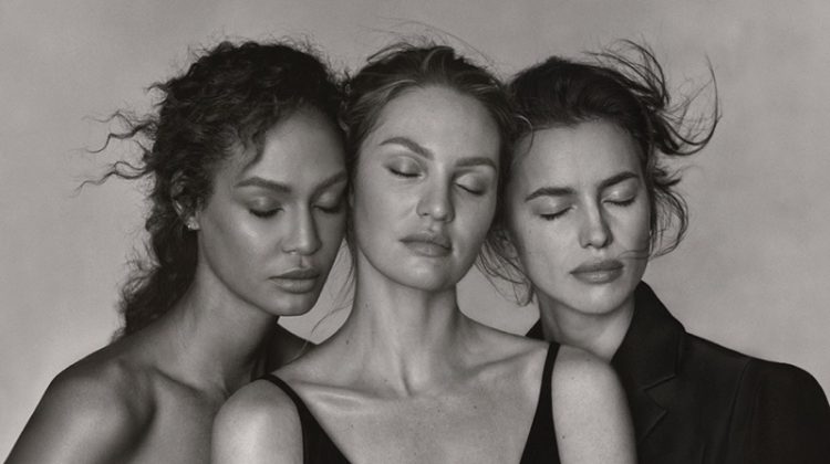 Joan Smalls, Candice Swanepoel, and Irina Shayk on Vogue Greece December 2020 Cover.