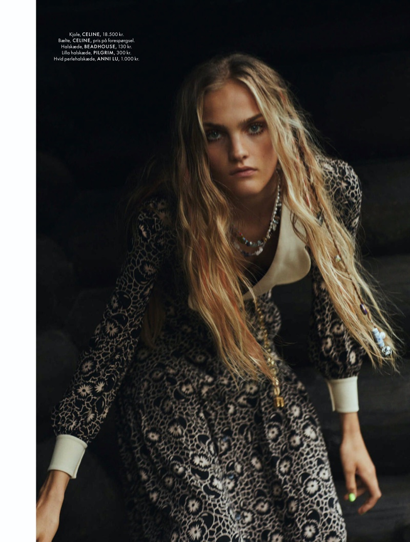 Josefine Lynderup Models Boho Looks for ELLE Denmark