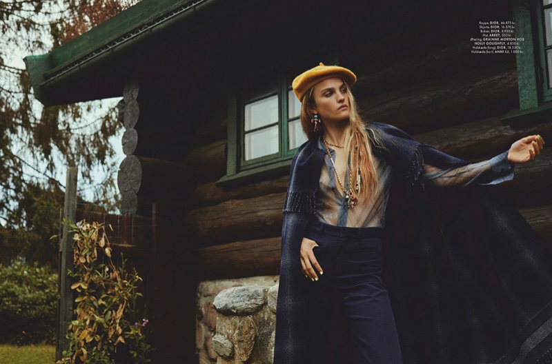 Josefine Lynderup Models Boho Looks for ELLE Denmark