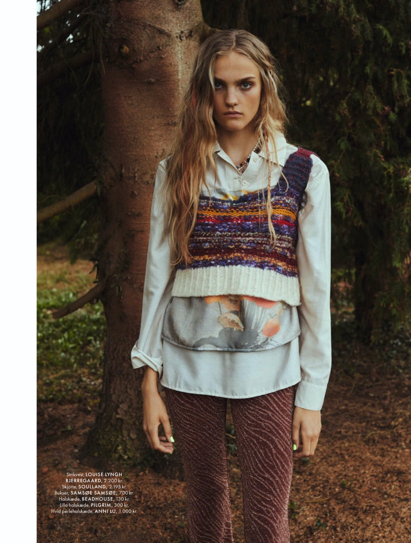 Josefine Lynderup Models Boho Looks for ELLE Denmark
