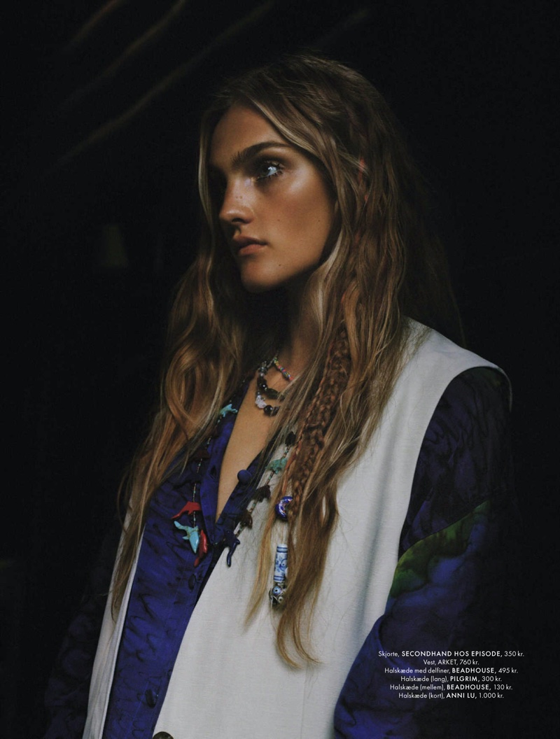 Josefine Lynderup Models Boho Looks for ELLE Denmark