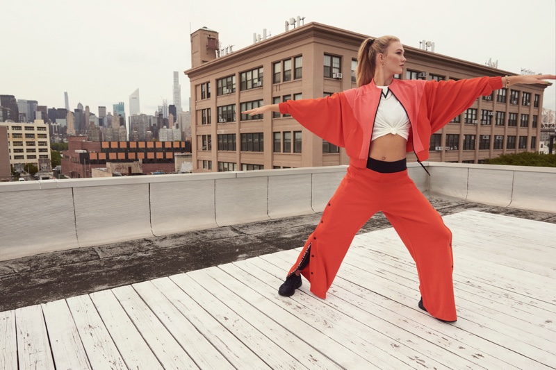 Sportswear brand adidas collaborates with model Karlie Kloss on first co-designed collection.