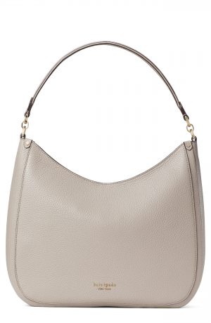 Kate Spade New York Roulette Large Leather Hobo Bag - Beige
