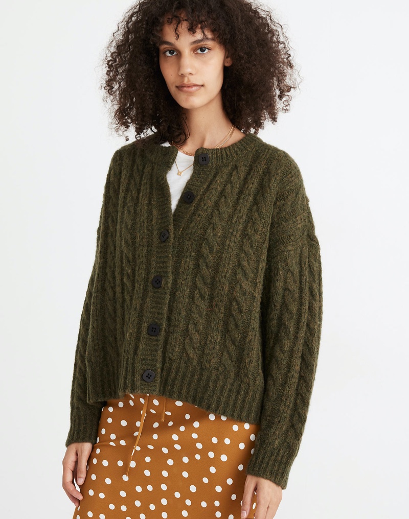 (取寄) メイドウェル レディース プラス アビバ ケーブル カーディガン Madewell women Madewell Plus ...