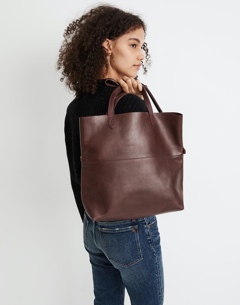 Madewell The Foldover Transport Tote in Dark Cabernet $188