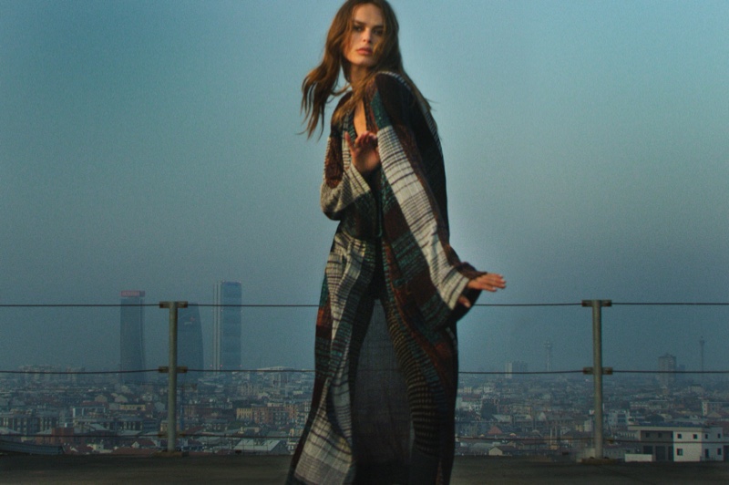 Dutch model Birgit Kos appears in Missoni winter 2020 campaign.