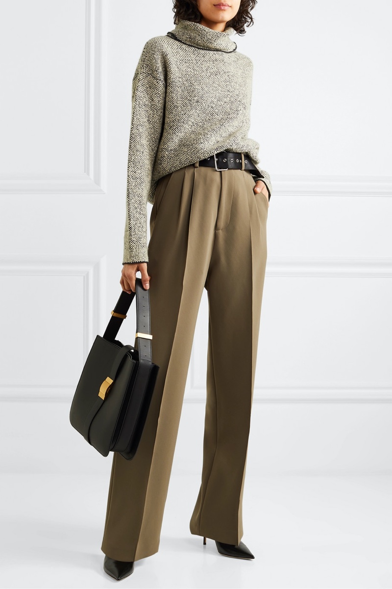 The Row Gene Cashmere Silk-Blend Turtleneck Sweater $1,060 (previously $2,120)