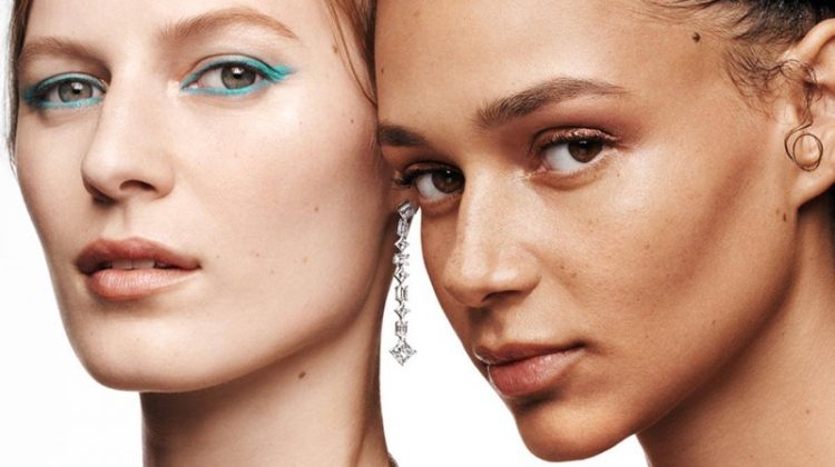 Julia Nobis and Binx Walton appears in Tiffany & Co. Holiday 2020 campaign.