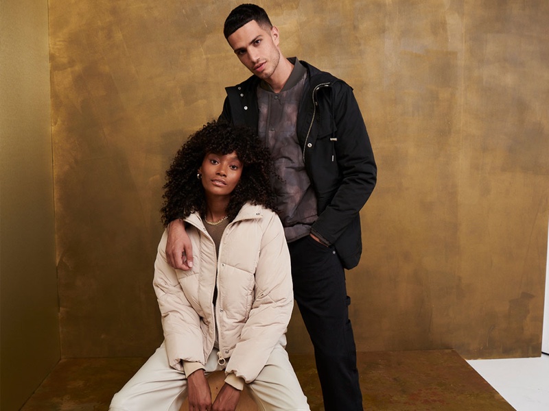 Chey Maya and boyfriend Ashton Gohil front Topshop Christmas 2020 campaign.