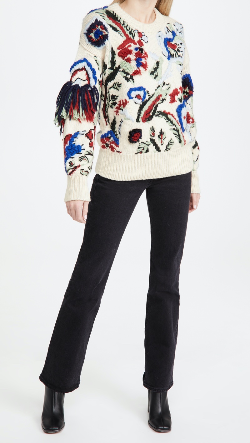 Tory Burch Hand Knit Intarsia Sweater $798