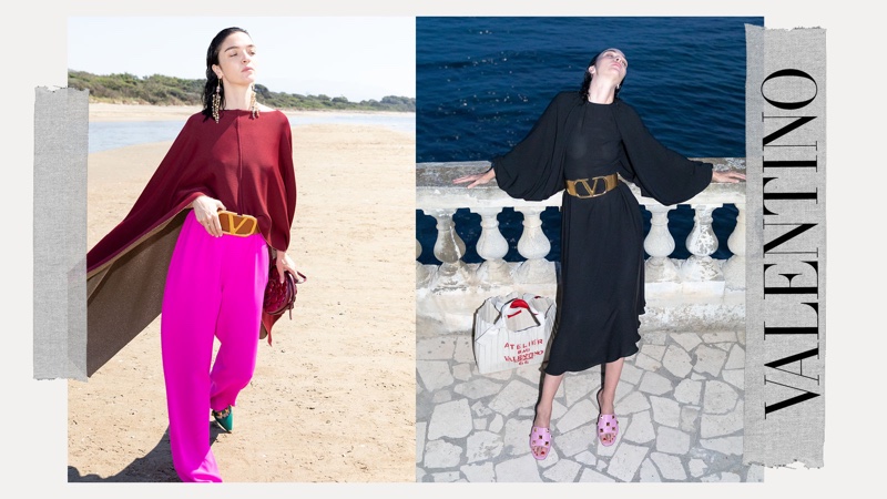 Mariacarla Boscono stars in Valentino Resort 2021 campaign.