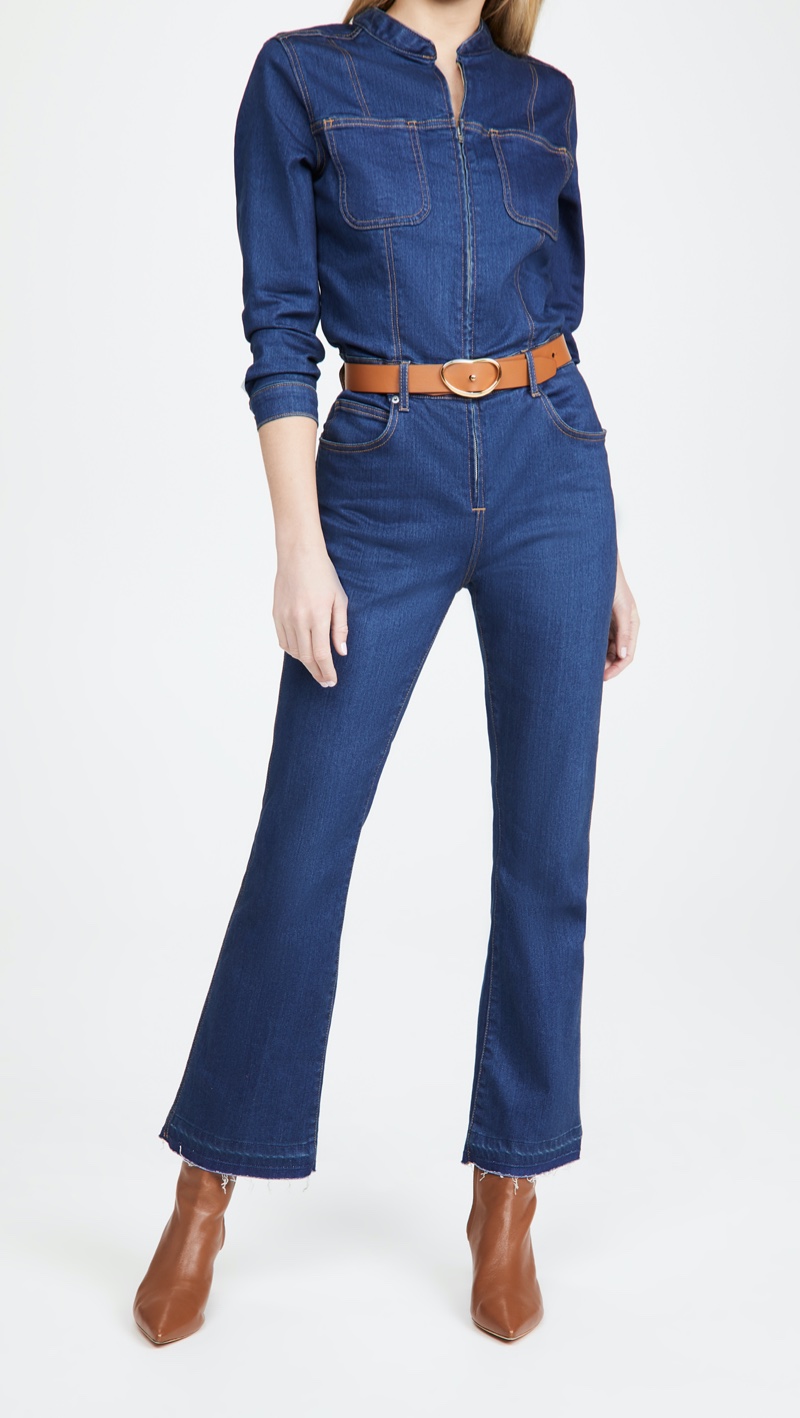 Veronica Beard Jean Rochelle Front Zip Jumpsuit $495