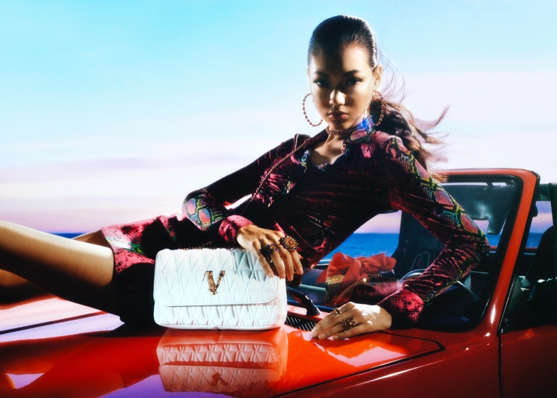 Mika Schneider fronts Versace Holiday 2020 campaign.