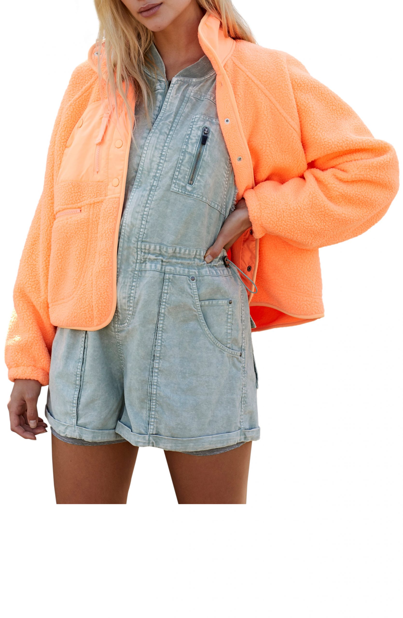 Women’s Free People Fp Movement Hit The Slopes Fleece Jacket, Size X