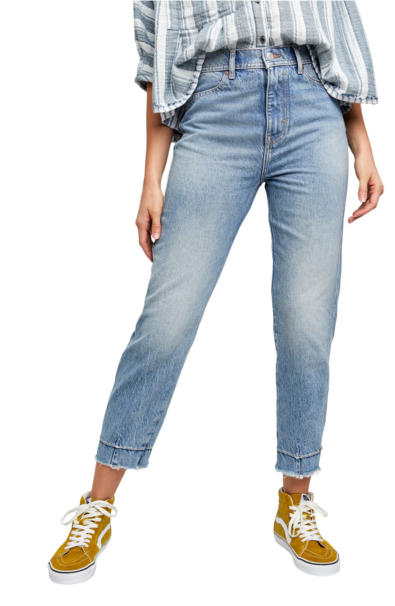 Women’s Free People Marion High Waist Ankle Jeans, Size 24 - Blue ...