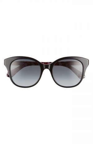 Women's Kate Spade New York Bianka 52mm Gradient Cat Eye Sunglasses - Black/purple/darkgrey Gradient