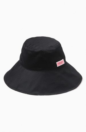 Women's Kate Spade New York Full Bloom Reversible Cotton Twill Bucket Hat - Black