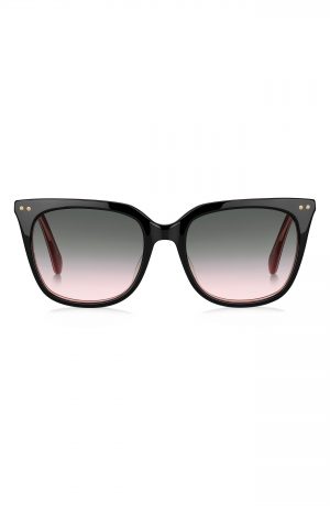 Women's Kate Spade New York Giana 54mm Gradient Cat Eye Sunglasses - Black/ Green Pink Gradient