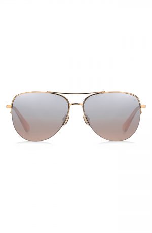 Women's Kate Spade New York Maisie 60mm Gradient Aviator Sunglasses - Pink/ Brown Mirror Gradient