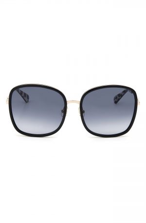 Women's Kate Spade New York Paola 59mm Gradient Square Sunglasses - Black/ Dark Grey Gradient