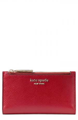 Women's Kate Spade New York Small Spencer Slim Leather Bifold Wallet - Red