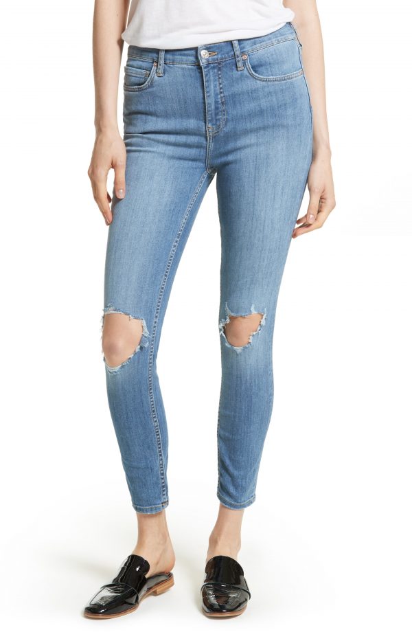 Women’s We The Free By Free People High Rise Busted Knee Skinny Jeans ...