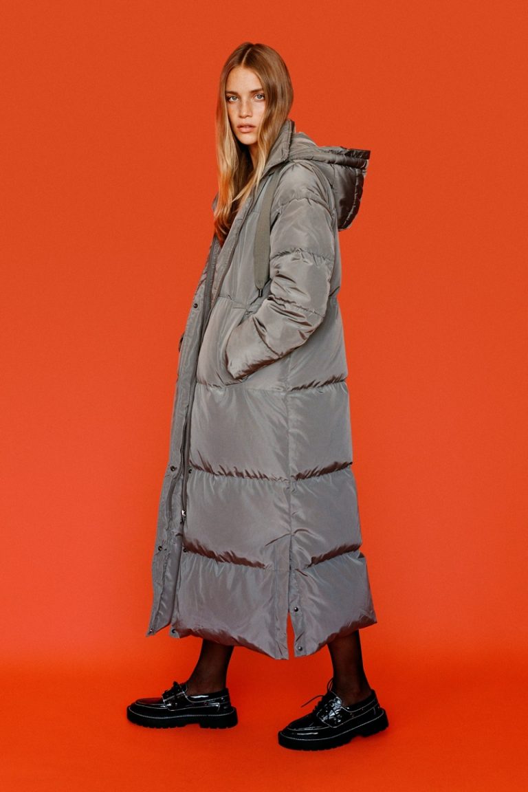 zara dark green puffer coat