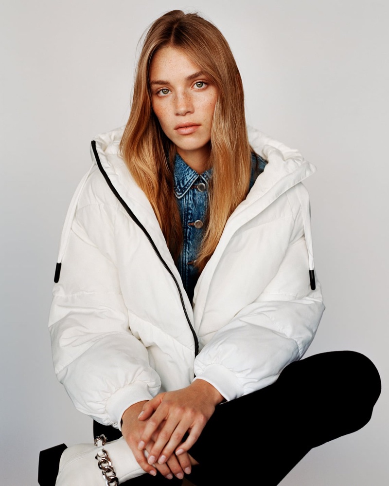 zara womens puffer