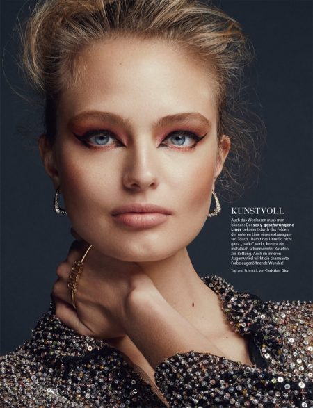 Anna Mila Guyenz Wears Festive Beauty for Madonna Style Book Anna Mila Guyenz Wears Festive Beauty for Madonna Style Book