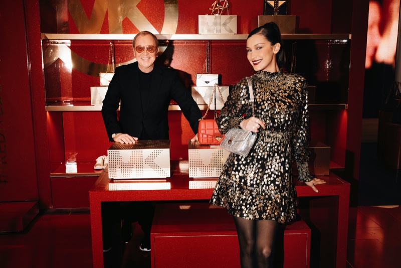 December 3rd, 2020: Designer Michael Kors and model Bella Hadid at MK Edited By in Macy’s Herald Square. 