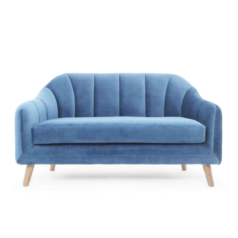 Blue Loveseat Sofa Minimal