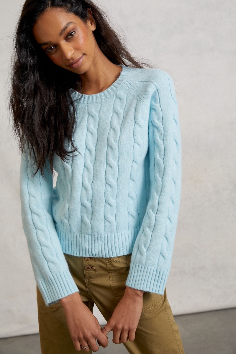 Callahan Betsy Cable-Knit Sweater in Ice $118