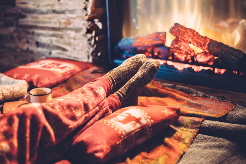 Electric Fireplace Cozy Winter Decor