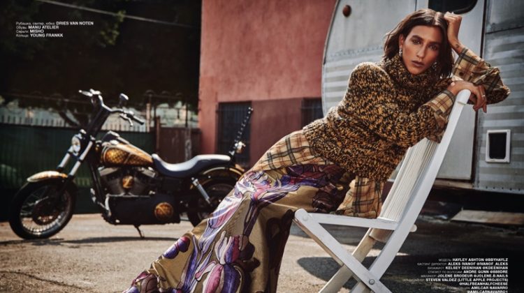 Hayley Ashton Models Cool Girl Styles for Numero Russia