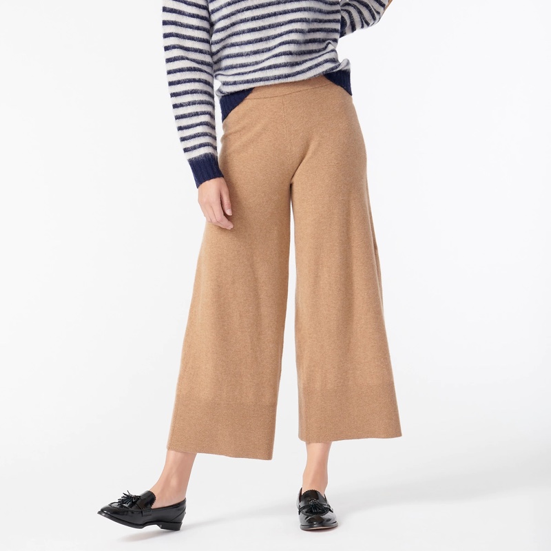 J. Crew Wide-Leg Sweatpant  in Featherweight Cashmere $288