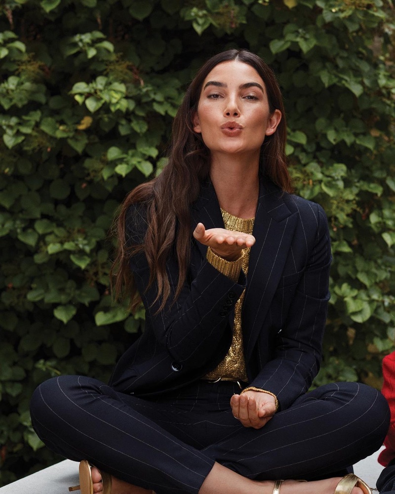 Lauren Ralph Lauren taps Lily Aldridge to model Holiday 2020 collection.