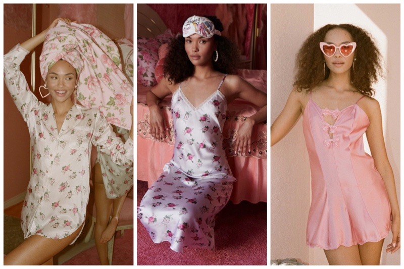 LoveShackFancy x Morgan Lane sleepwear pajama collaboration.